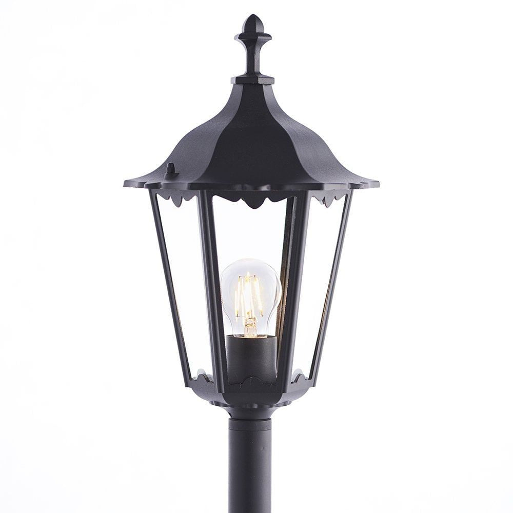 Endon 76550 Burford 1 Light Floor Lamp Outdoor Matt Black