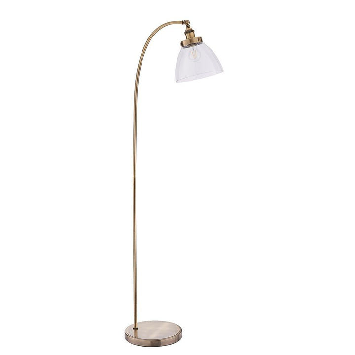 Endon 77860 Hansen 1 Light Floor Lamp Antique Brass Plate