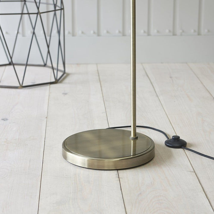 Endon 77860 Hansen 1 Light Floor Lamp Antique Brass Plate