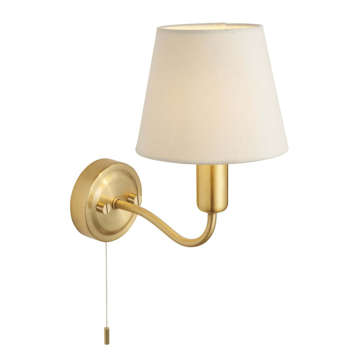 Endon 93852 Conway 1 Light Bathroom Wall Light Brass Ivory