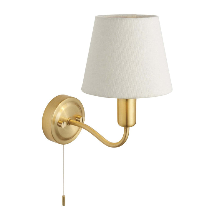 Endon 93852 Conway 1 Light Bathroom Wall Light Brass Ivory