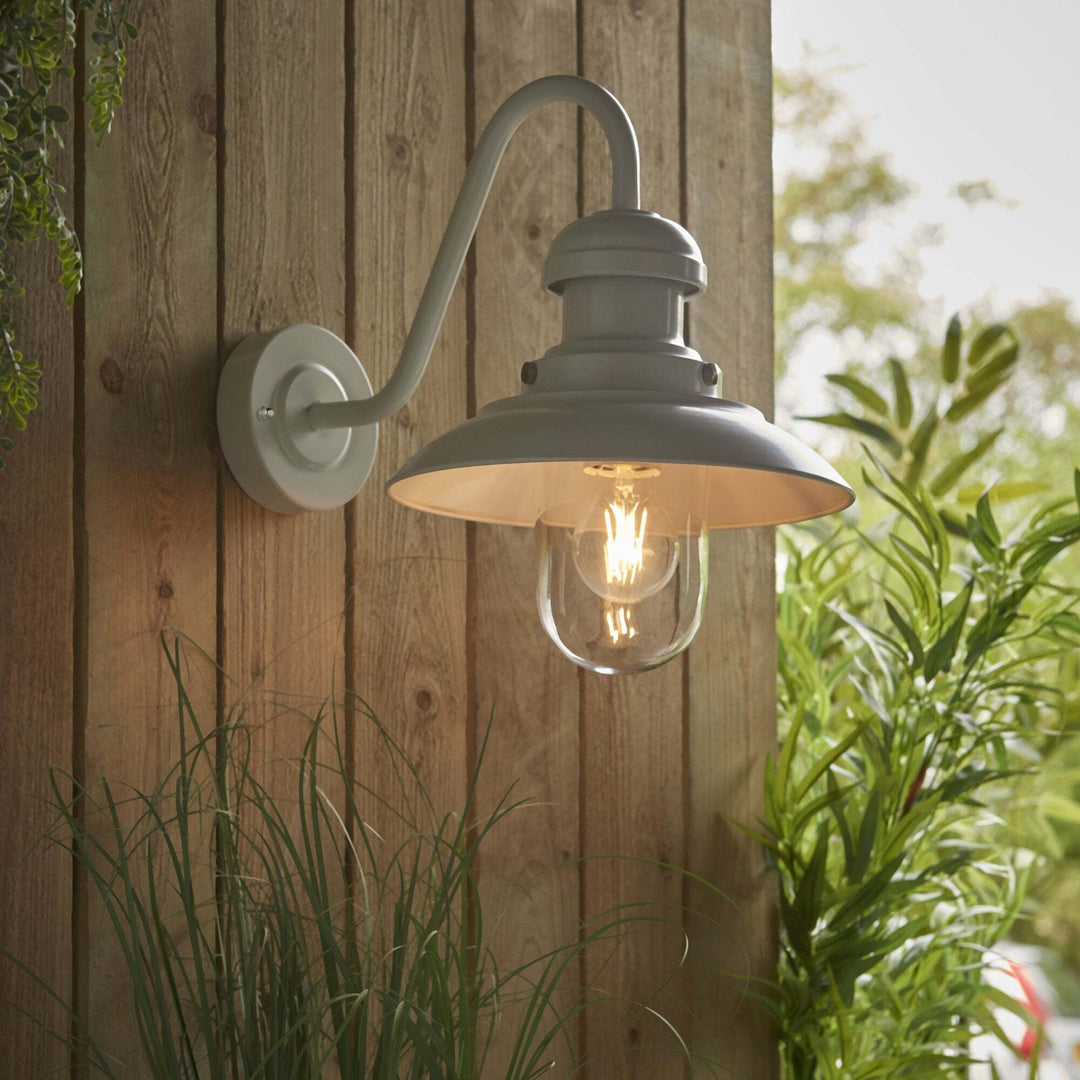 Endon 95981 Hereford 1 Light Outdoor Wall Light Stone Clear