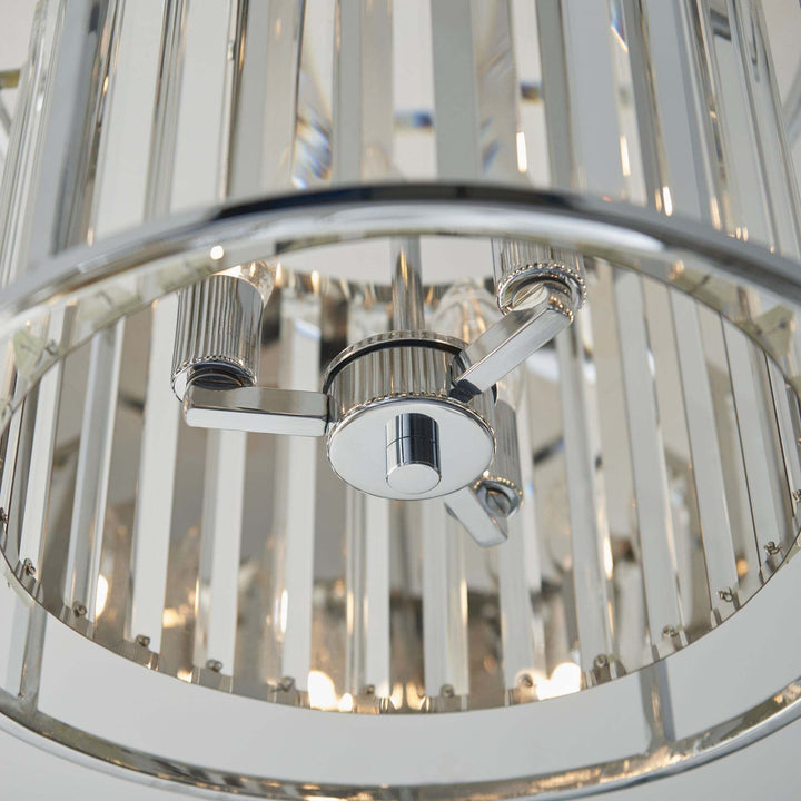 Endon 96022 Hamilton 3 Light Bathroom Semi Flush Ceiling Light Chrome Crystal