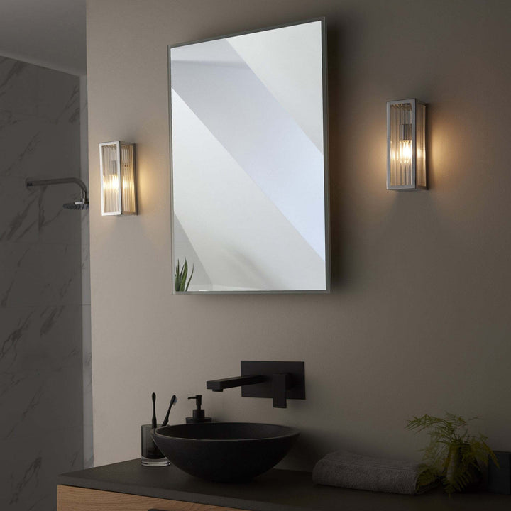 Endon 96221 Newham 1 Light Bathroom Wall Light Chrome Clear