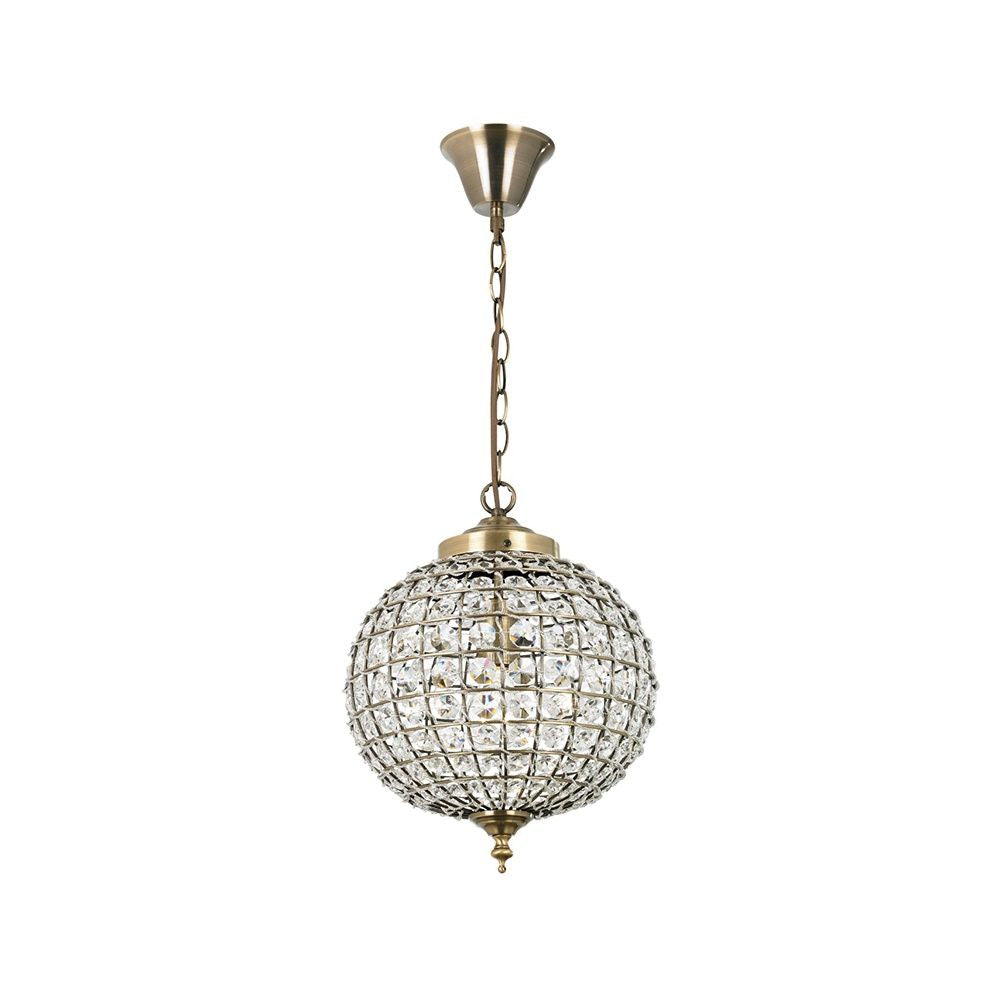 Endon EH-TANARO-AB Pendant In Antique Brass