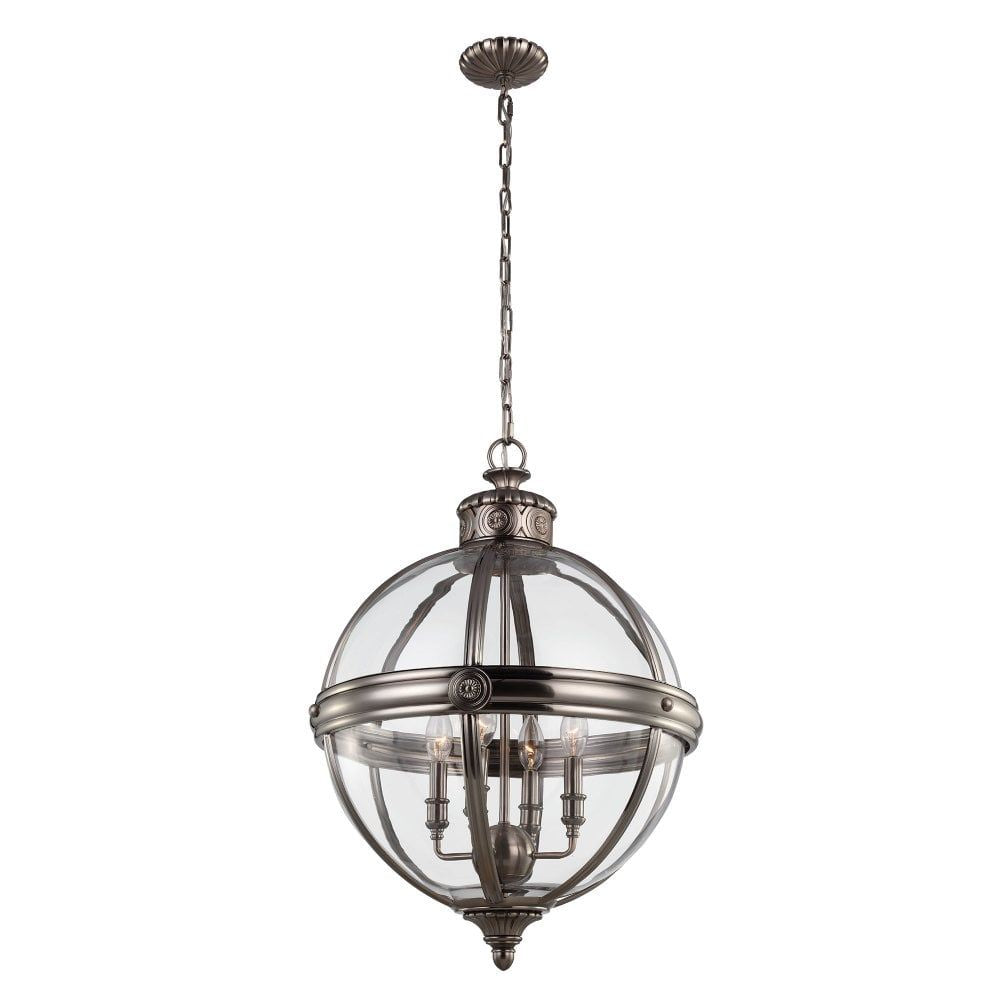 Feiss FE/ADAMS/4P ANL Adams 4 Light Pendant Chandelier