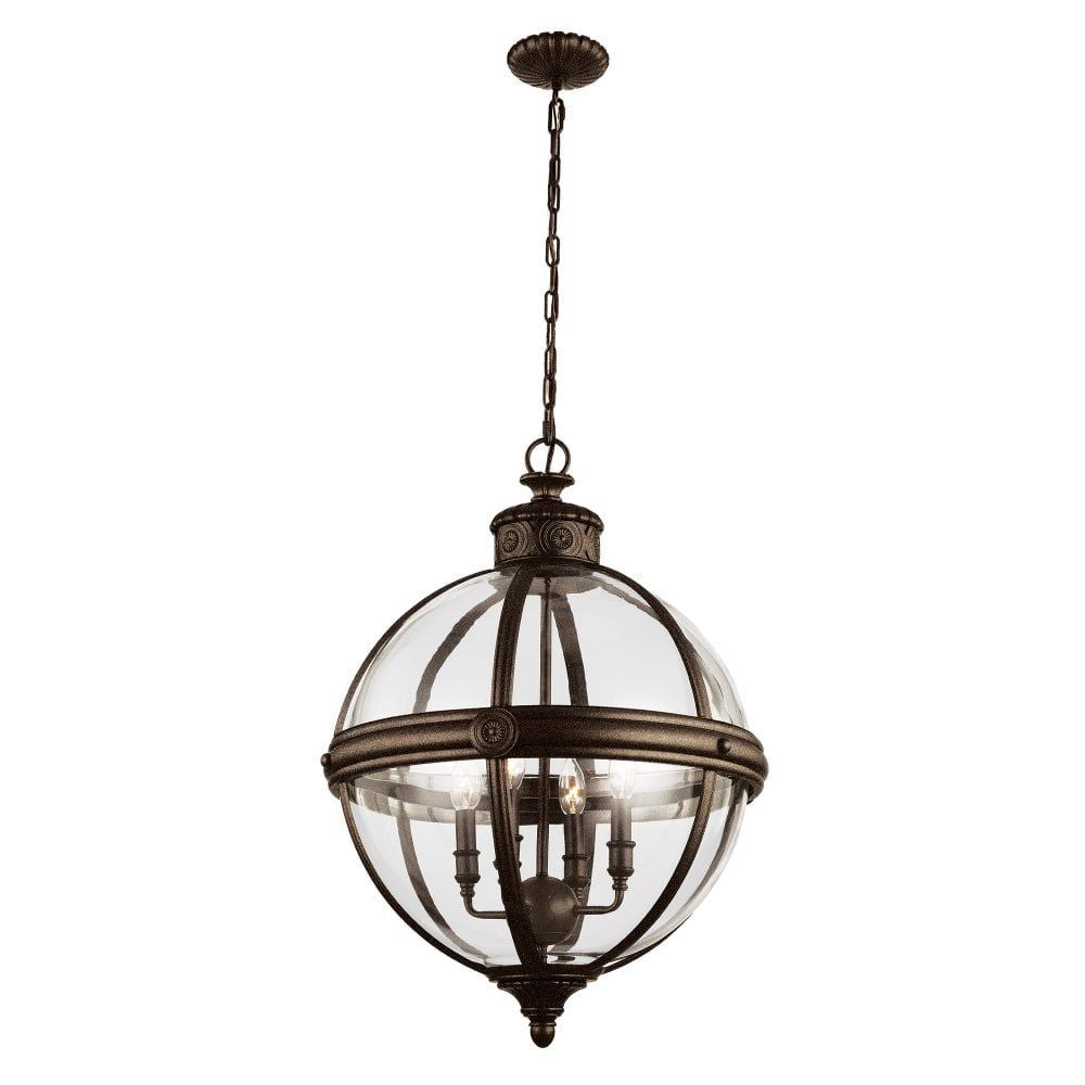 Feiss FE/ADAMS/4P BRZ Adams 4 Light Pendant Chandelier
