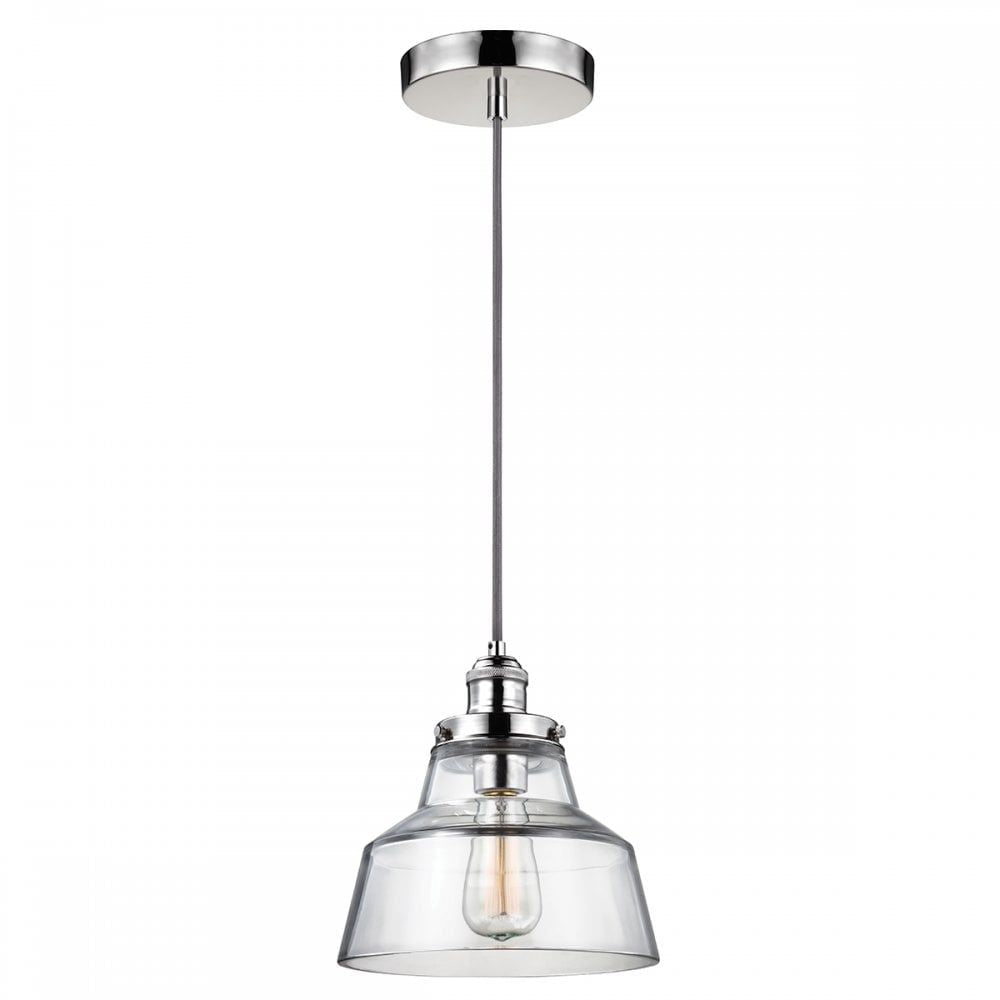Feiss FE/BASKIN/P/A PN Baskin 1 Light Pendant