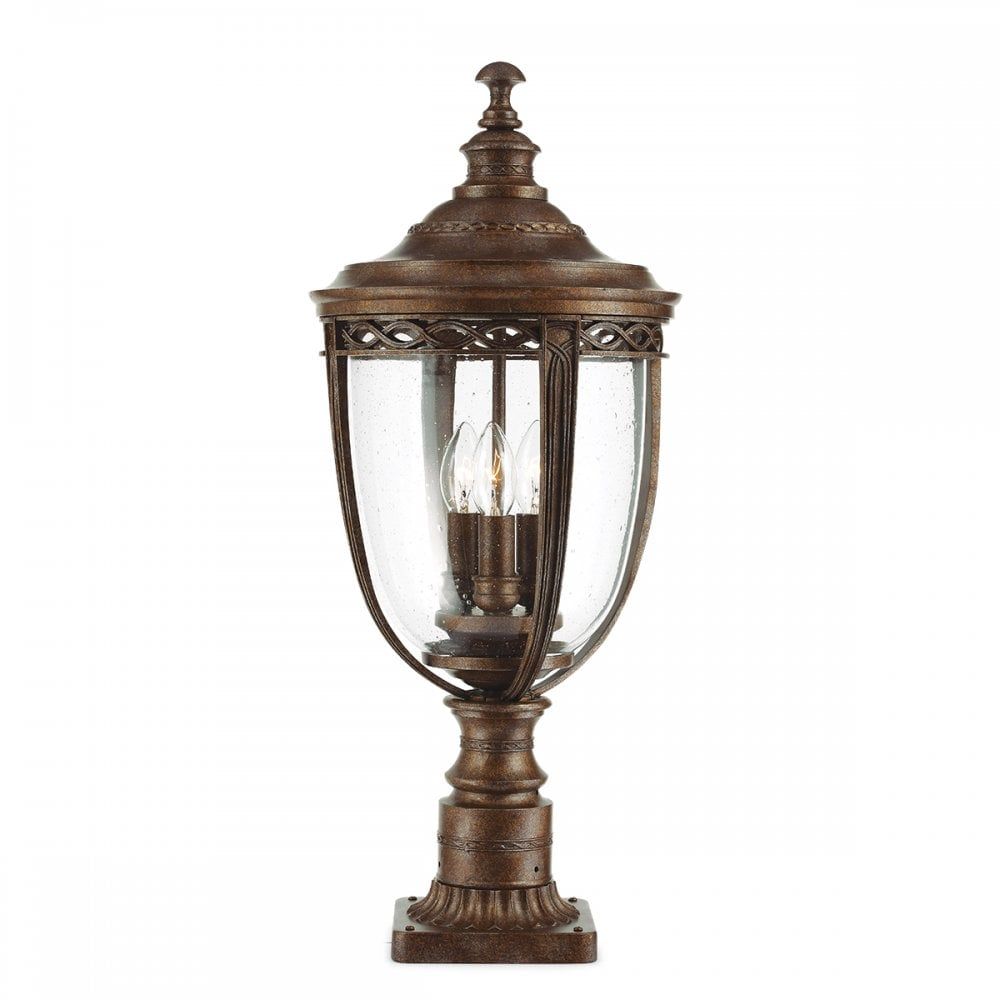 Feiss FE/EB3/L BRB English Bridle 3 Light Large Pedestal British Bronze
