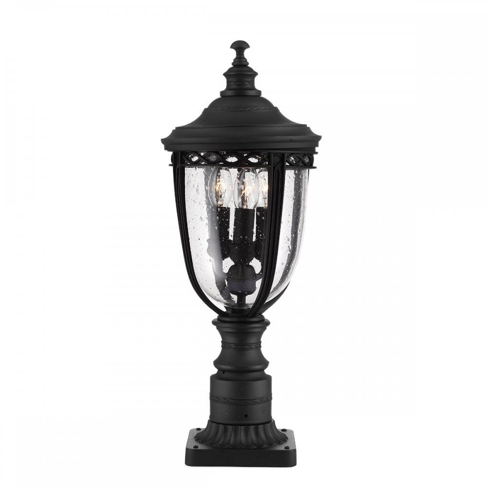 Feiss FE/EB3/M BLK English Bridle 3 Light Medium Pedestal Black