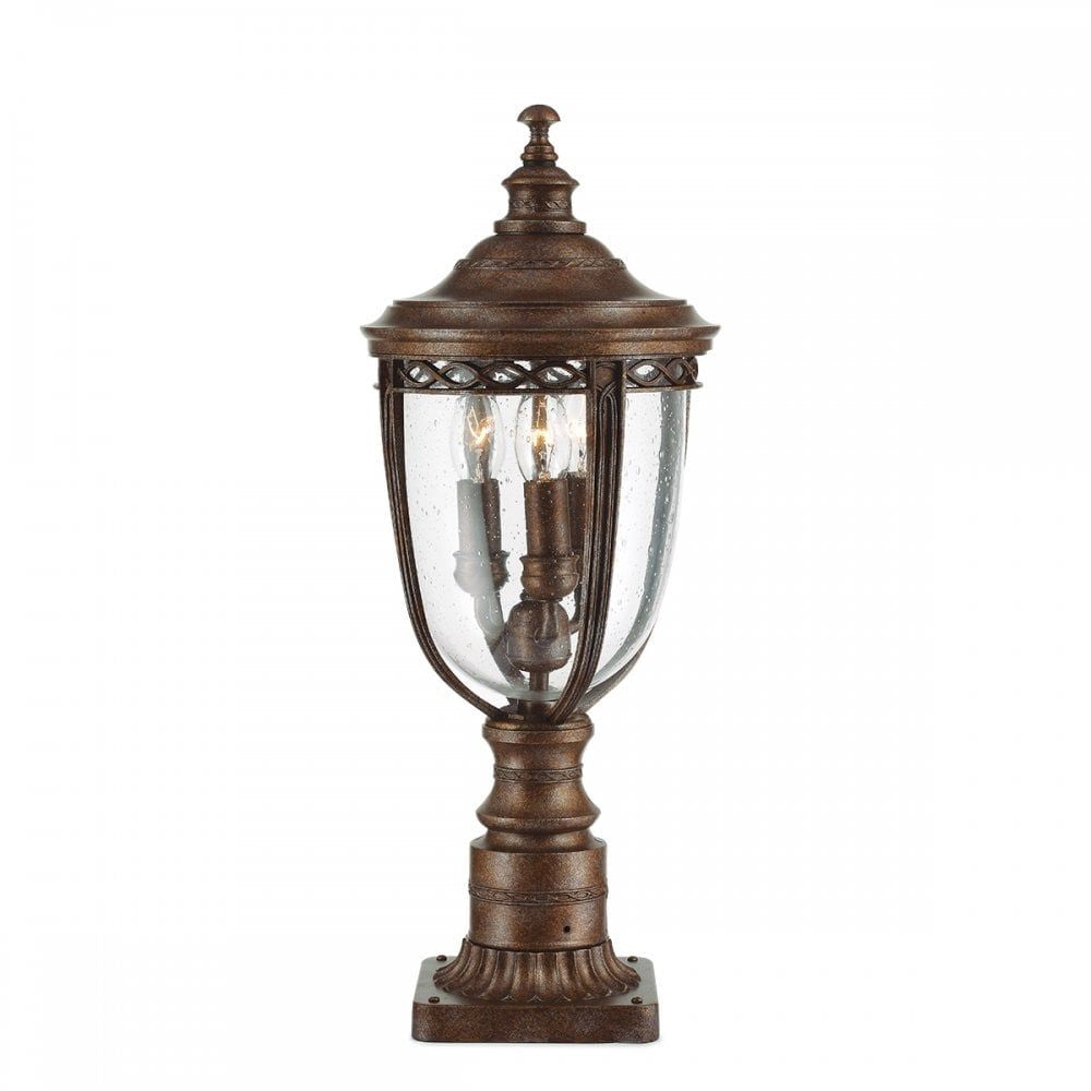 Feiss FE/EB4/M BLK English Bridle 3 Light Medium Pillar Lantern Black