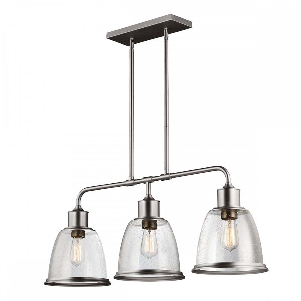 Feiss FE/HOBSON/3P SN Hobson 3 Light Island Chandelier Satin Nickel