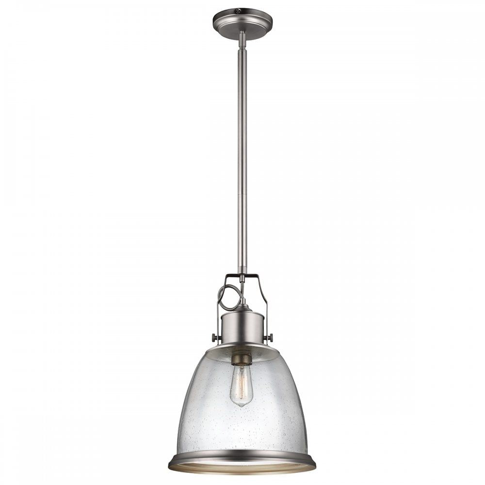 Feiss FE/HOBSON/P/L SN Hobson Large Pendant Satin Nickel