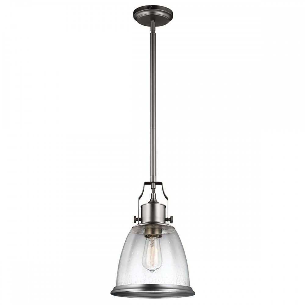 Feiss FE/HOBSON/P/M SN Hobson Medium Pendant Satin Nickel