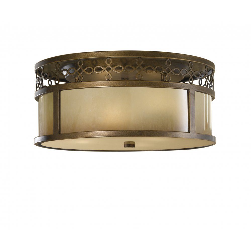 Feiss FE/JUSTINE/F Justine 3 Light Flush Ceiling