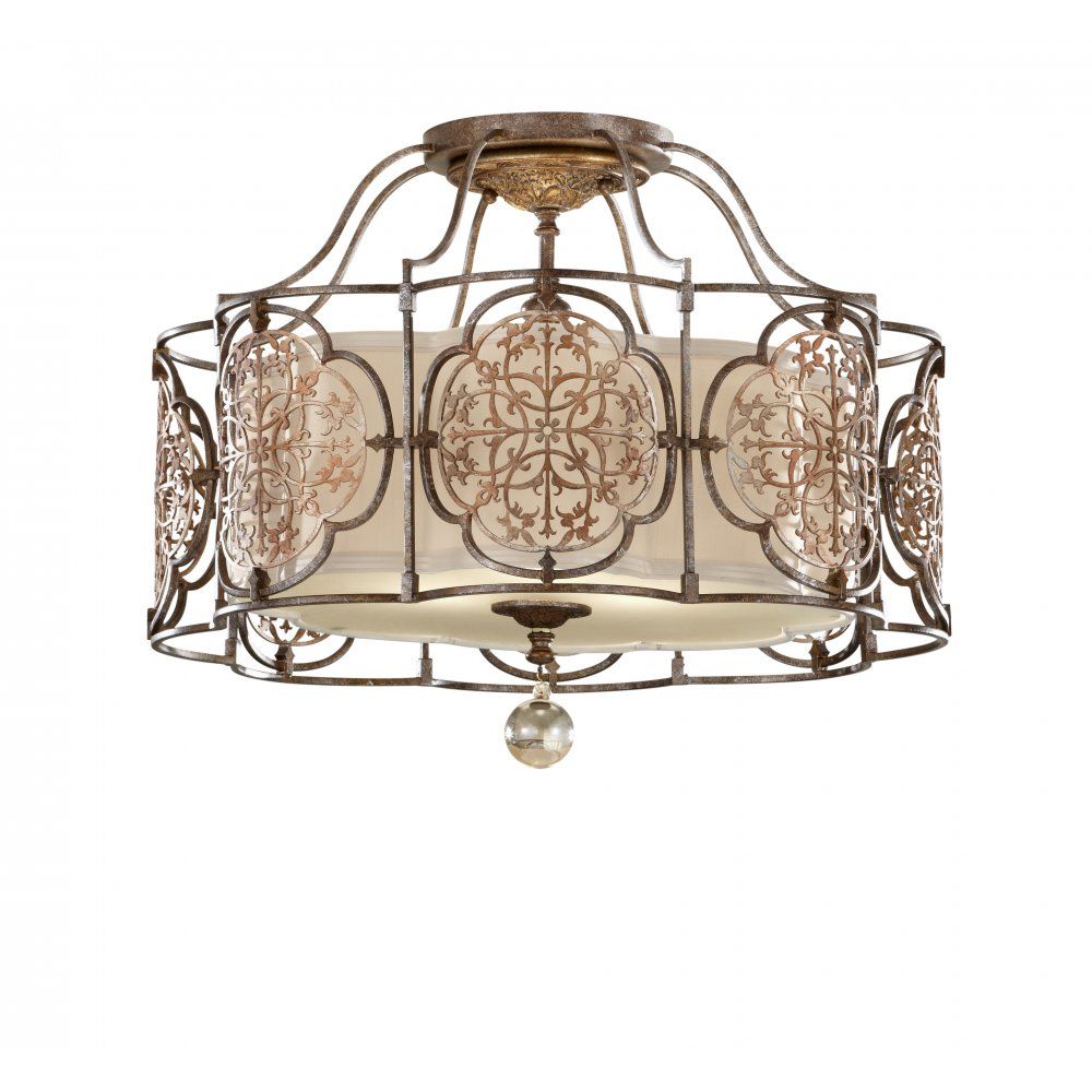 Feiss FE/MARCELLA/SF Marcella 3 Light Semi-flush