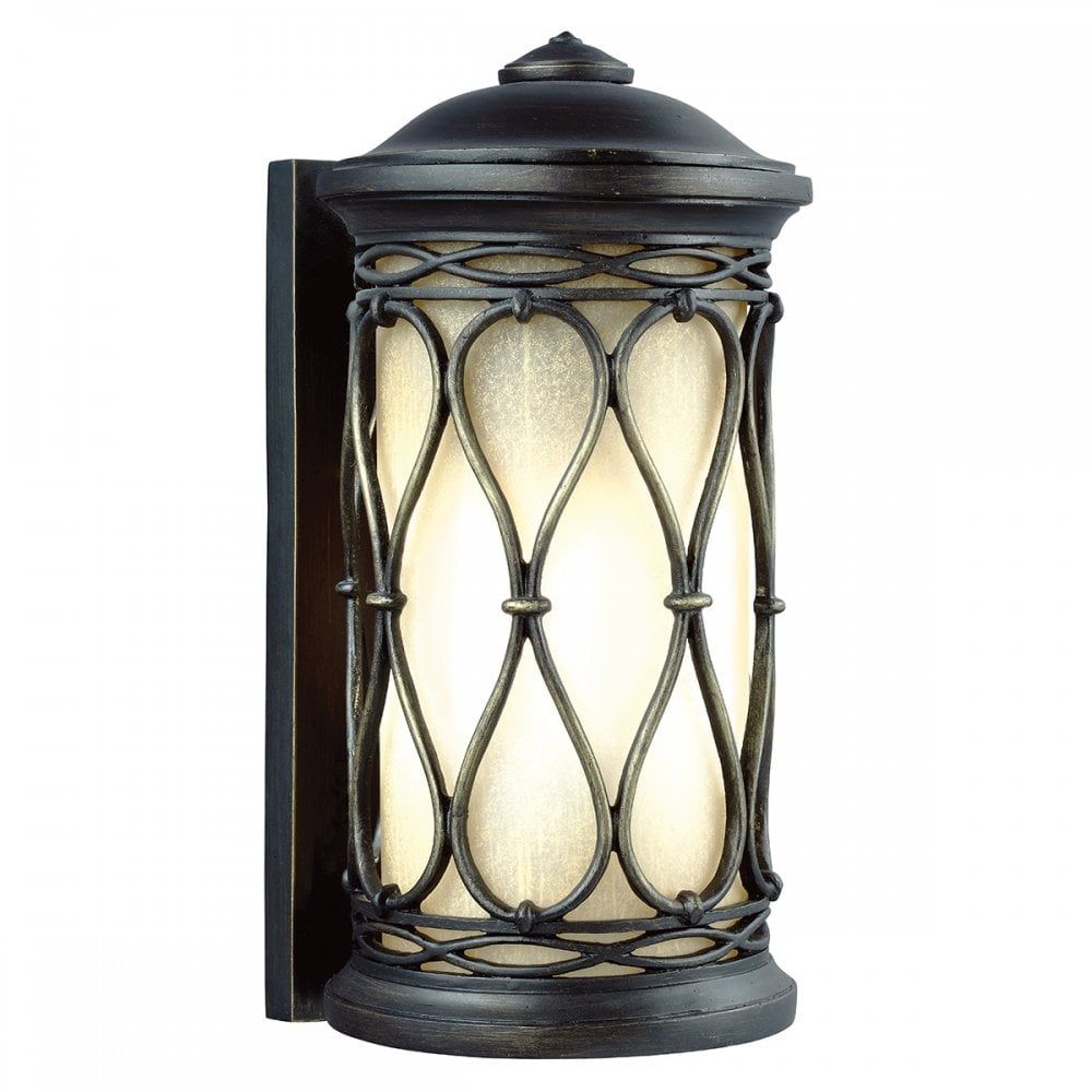 Feiss Wellfleet FE/WELLFLEET/S | Small Aged Bronze Wall Lantern