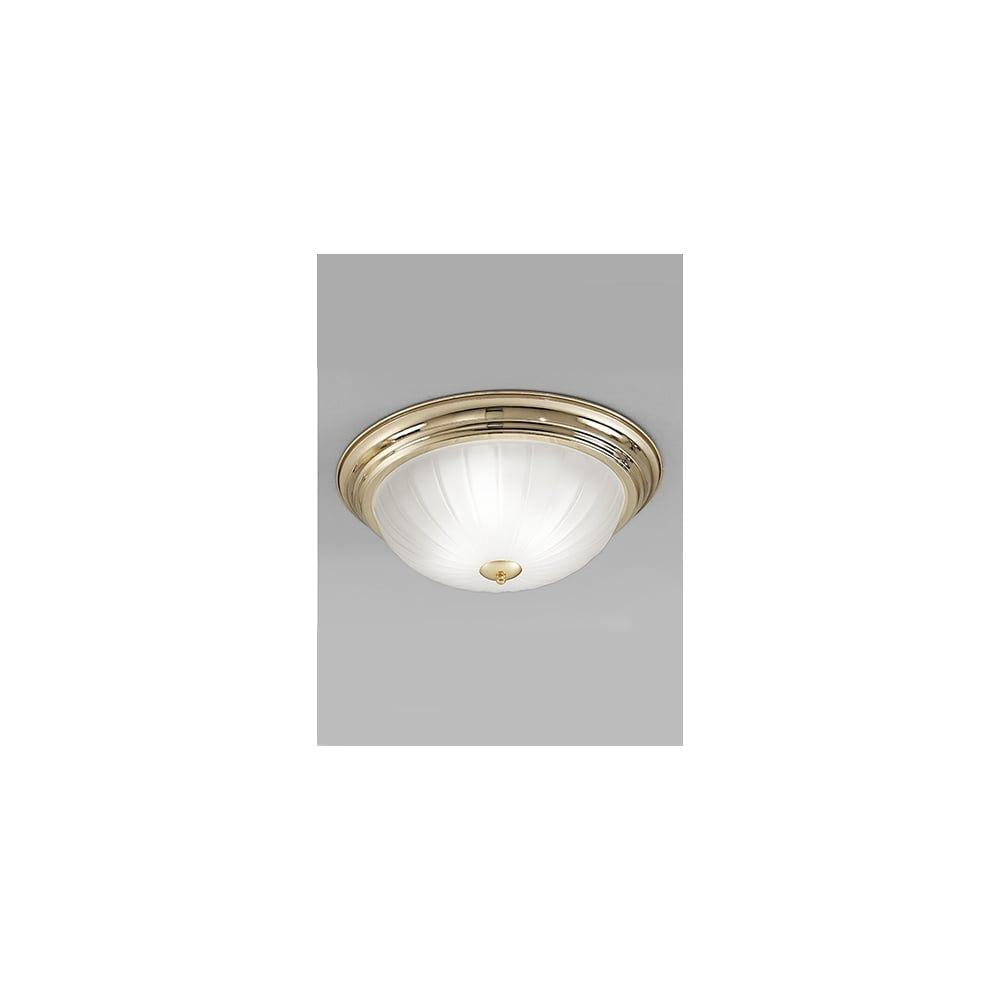 Fran Lighting C5640 3 Light Ceiling Flush Brass