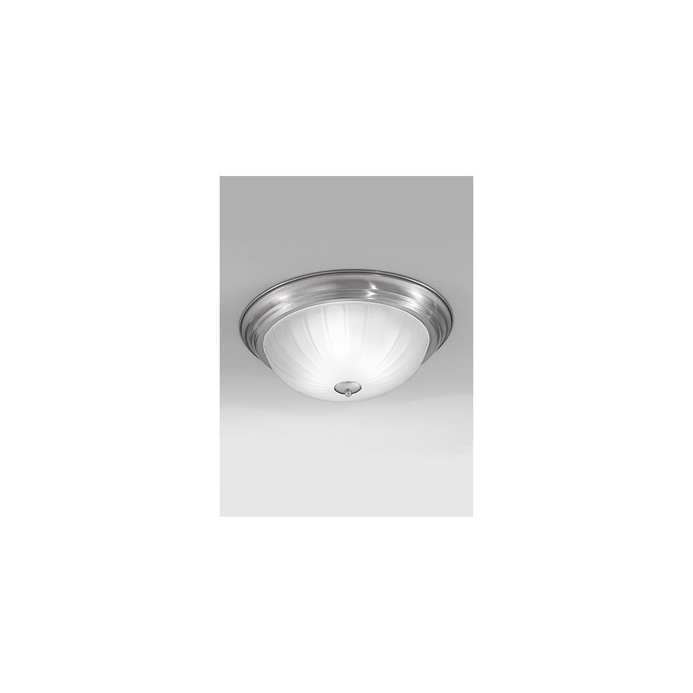Fran Lighting C5642 3 Light Ceiling Flush Satin Nickel