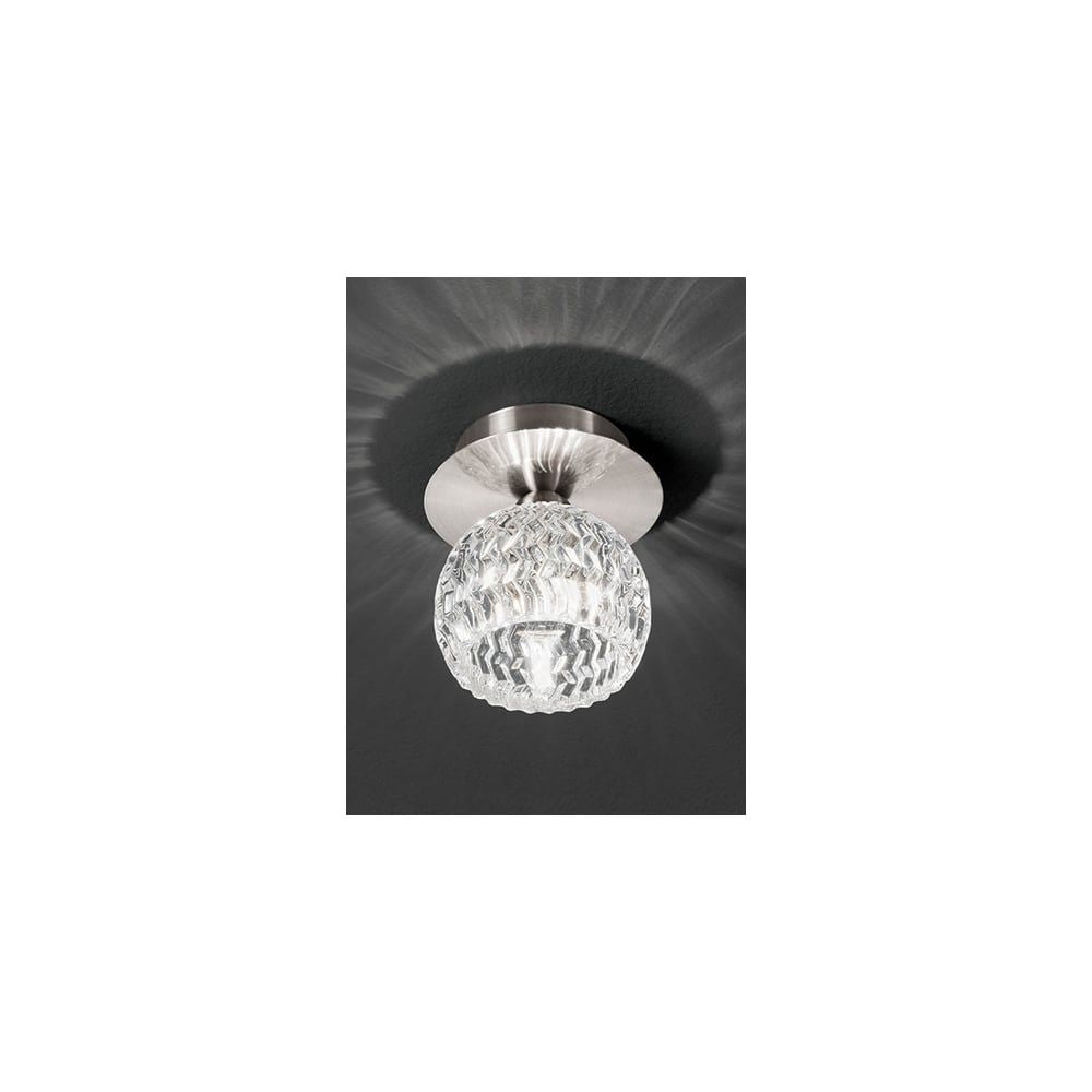 Fran Lighting C5728 1 Light Ceiling Flush Satin Nickel