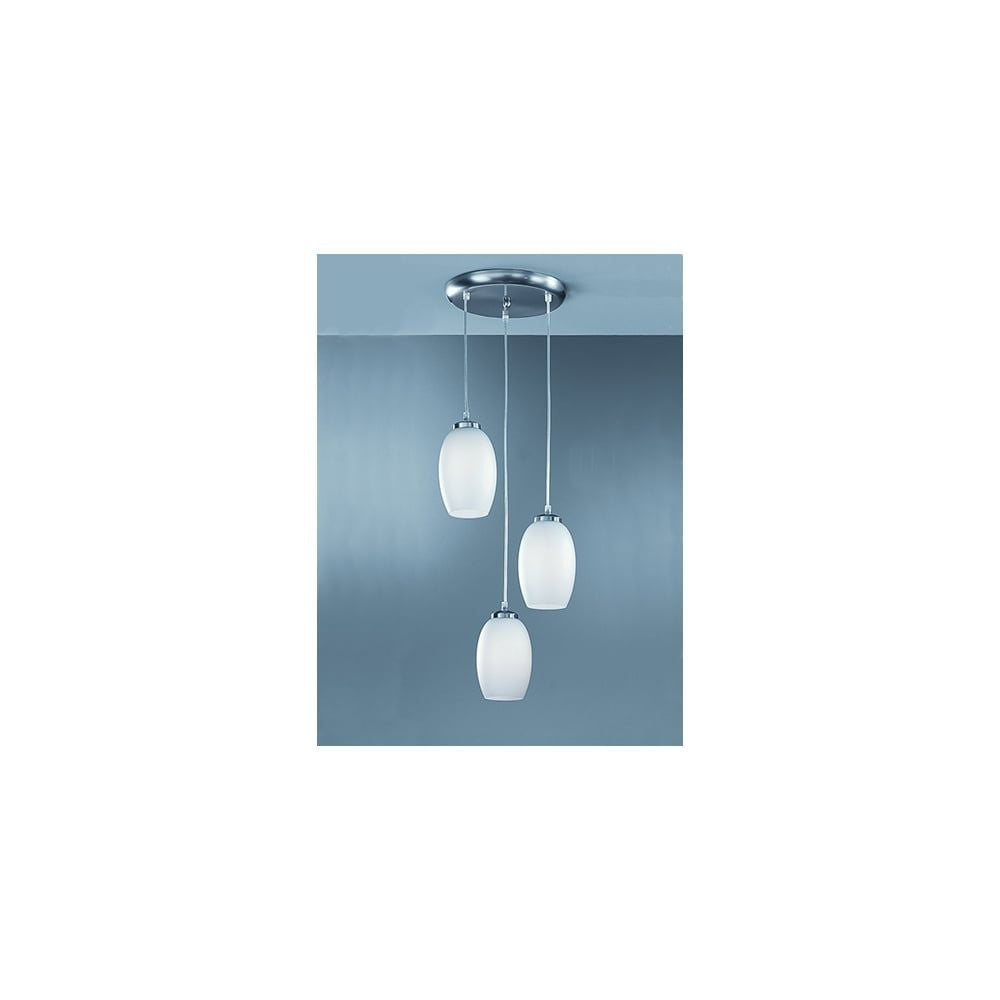 Franklite CO9573/448 Pendeo 3 Light Pendant Satin Nickel