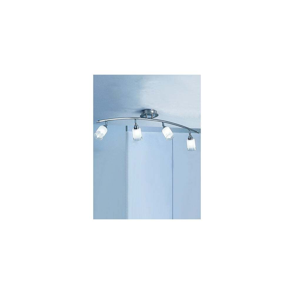 Franklite DP40024 Campani 4 Light Ceiling Flush Chrome / Satin Nickel
