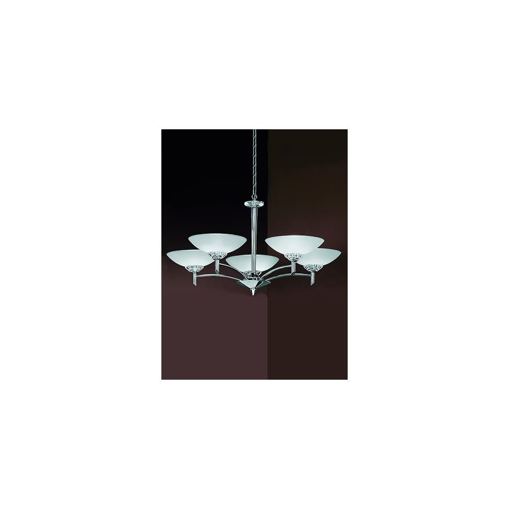 Franklite FL2006/5 Fizz 5 Light Pendant Chrome