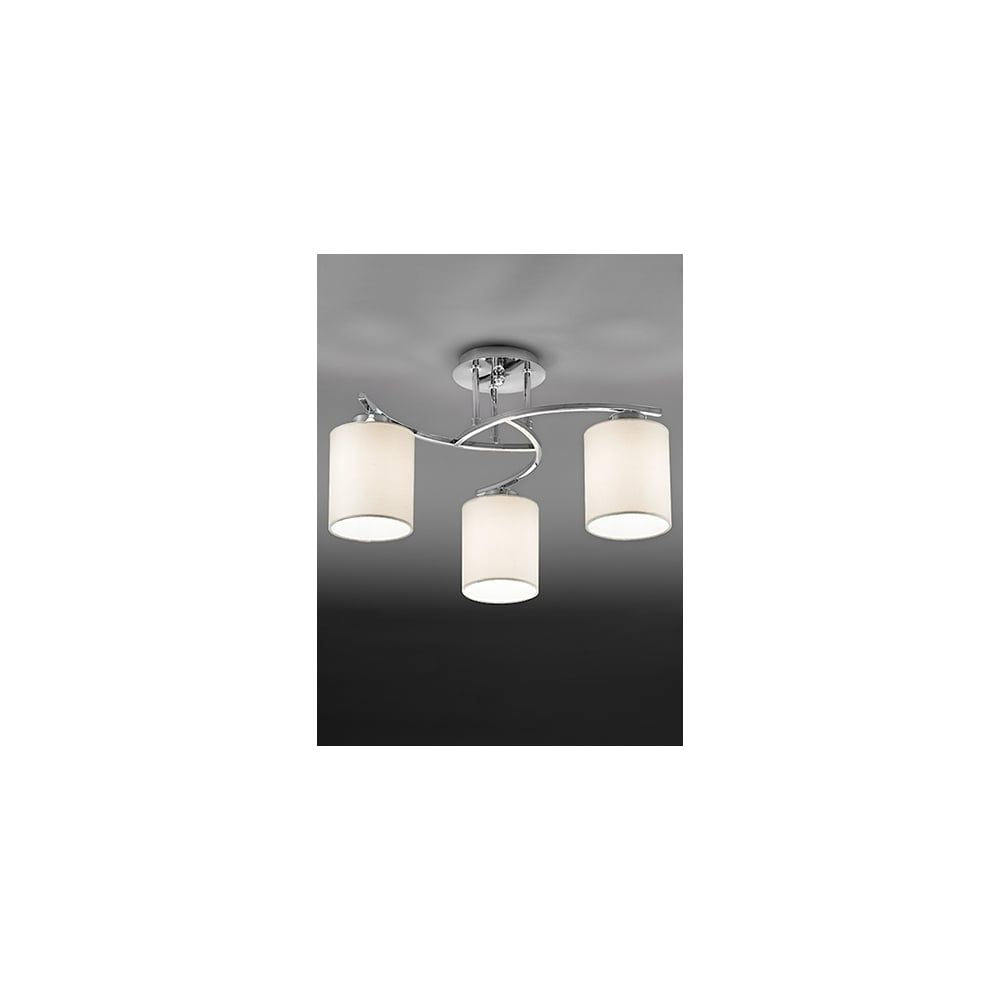Franklite FL2080/3/1124 Hexx 3 Light Ceiling Flush Chrome