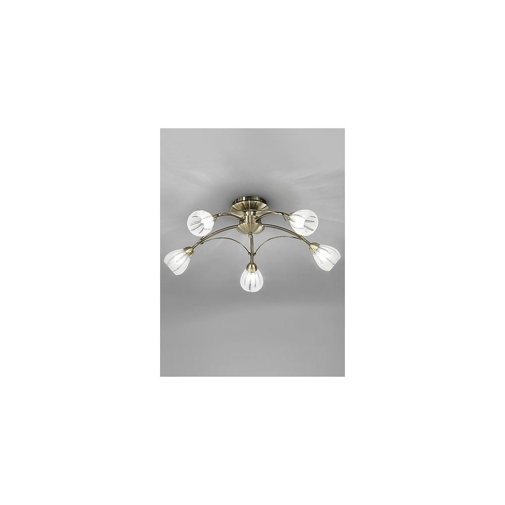 Franklite FL2207/5 Chloris 5 Light Ceiling Flush Bronze