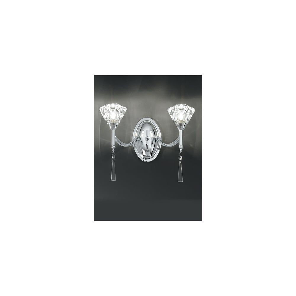 Franklite FL2237/2 Desian 2 Light Wall Bracket Chrome