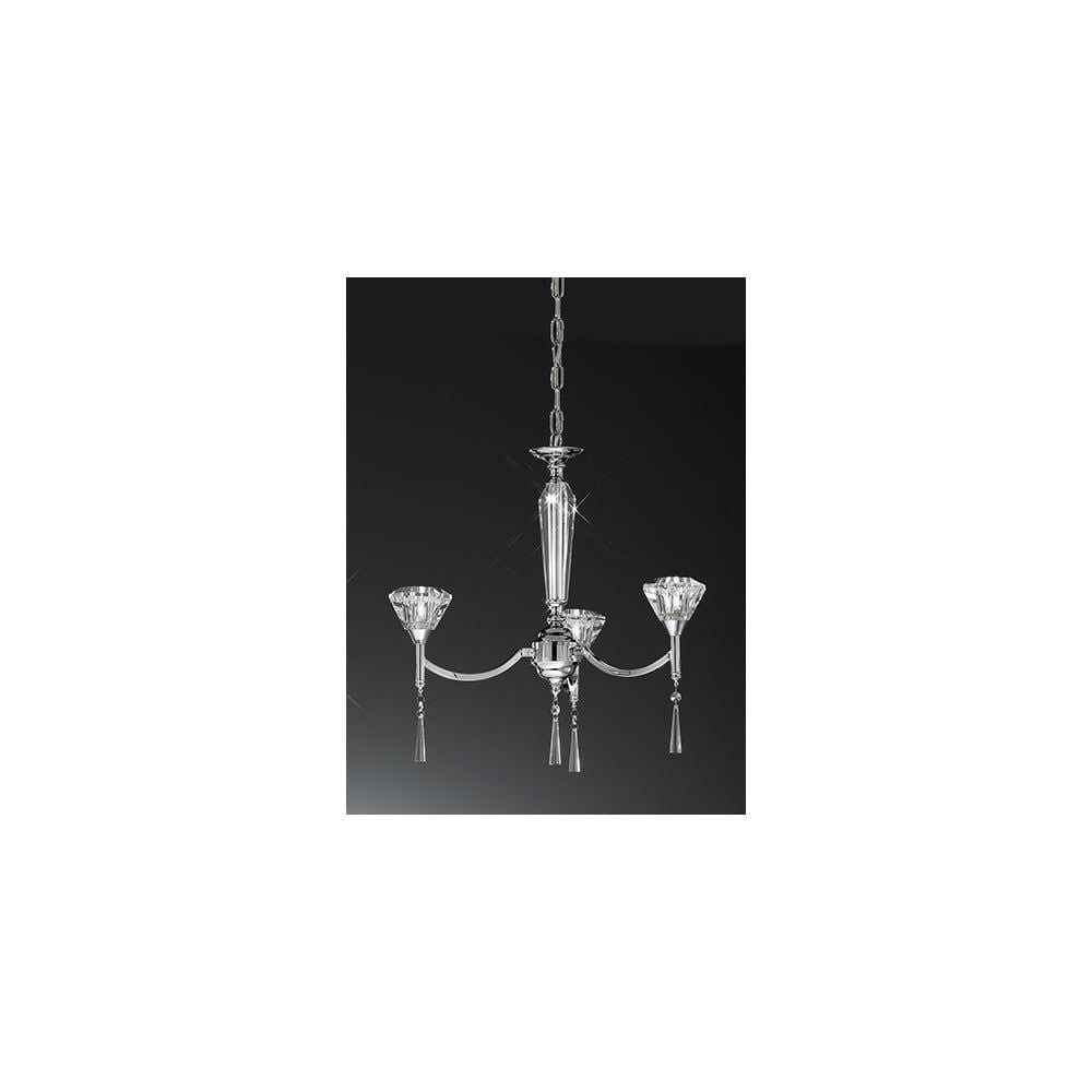 Franklite FL2237/3 Desian 3 Light Pendant Chrome