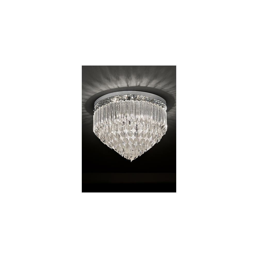 Franklite FL2268/6 Valentina 6 Light Ceiling Flush Chrome