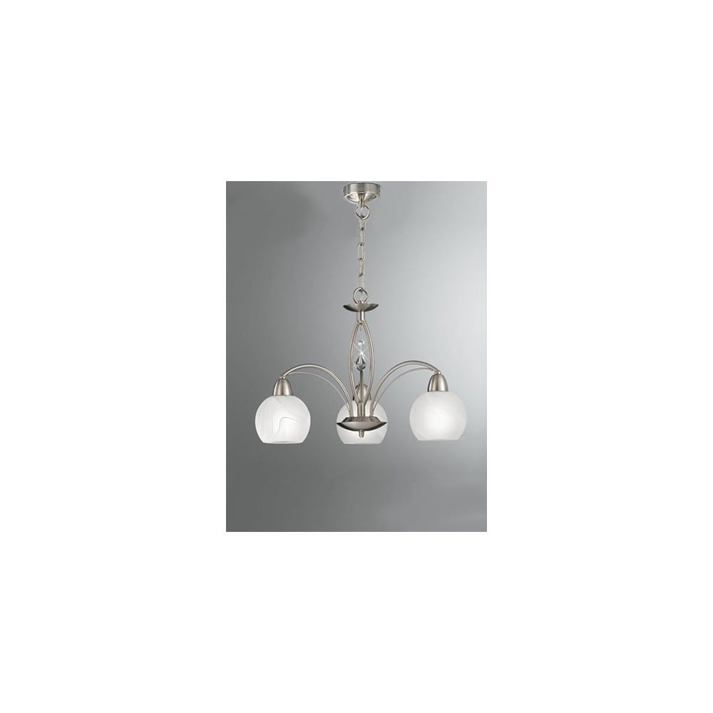Franklite FL2277/3 Thea 3 Light Pendant / Flush Conversion Satin Nickel