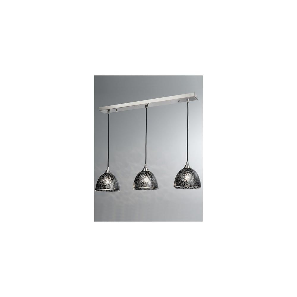 Franklite FL2290/3/952 Vetross 3 Light Pendant Satin Nickel