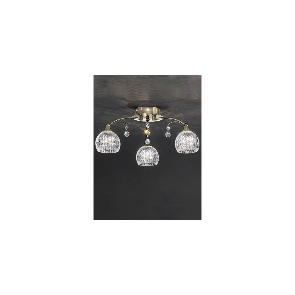 Franklite FL2296/3 Jura 3 Light Ceiling Flush Bronze