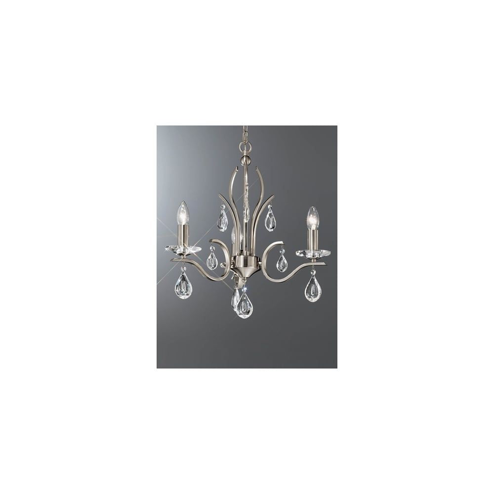 Franklite FL2298/3 Willow 3 Light Pendant Satin Nickel