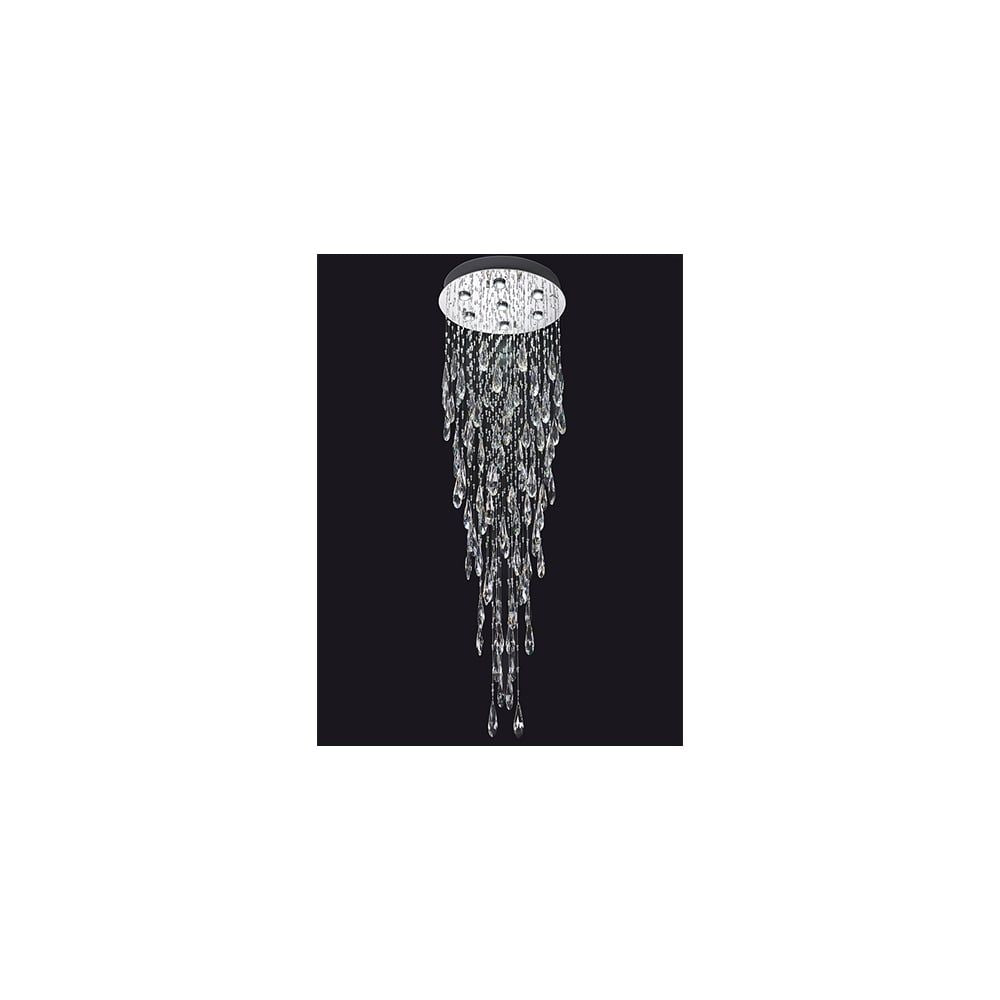 Franklite FL2320/7 Shimmer 7 Light Ceiling Flush Chrome