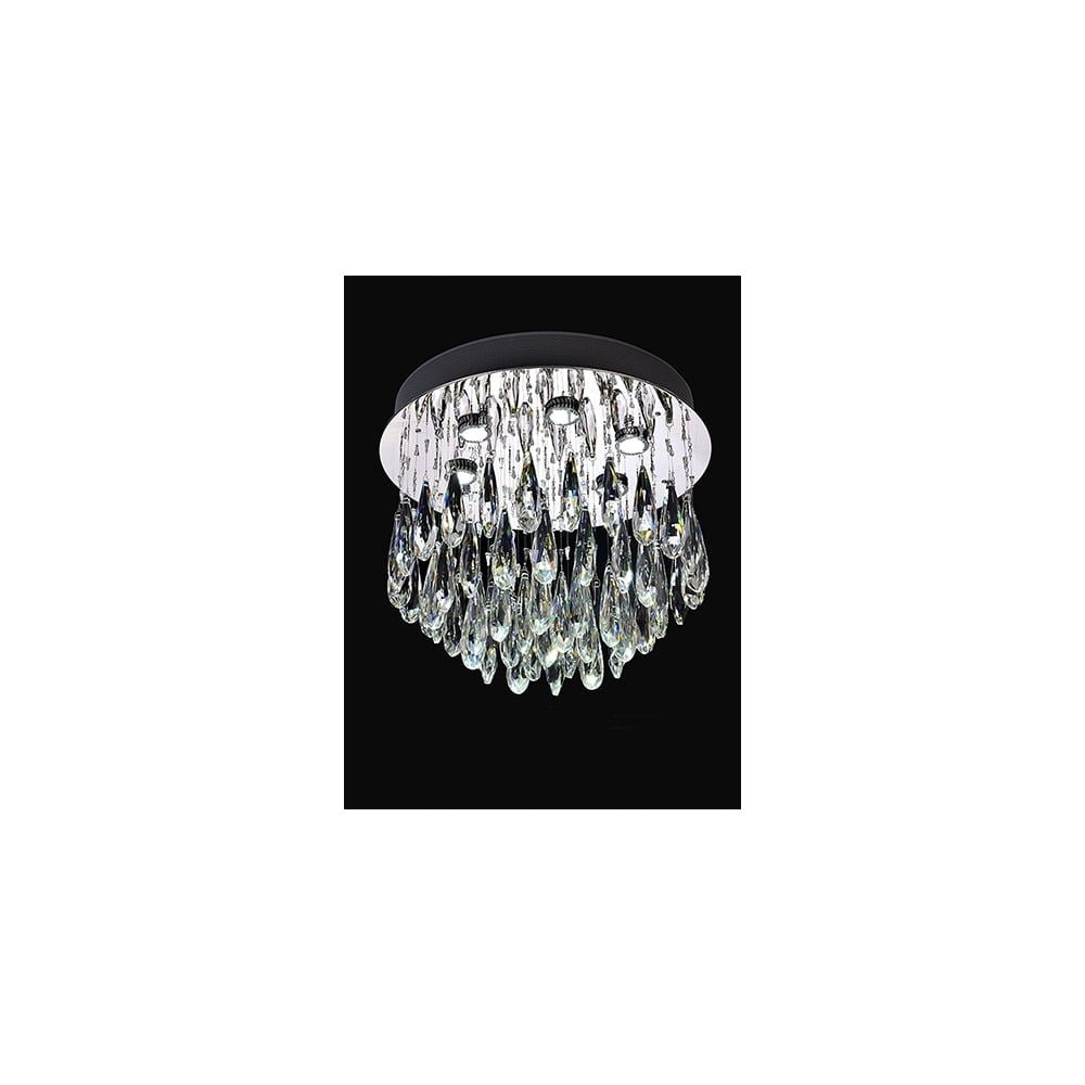Franklite FL2321/6 Shimmer 6 Light Ceiling Flush Chrome