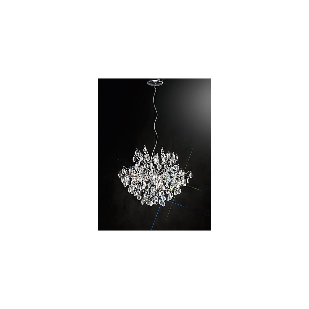 Franklite FL2326/12 Wisteria 12 Light Pendant Chrome