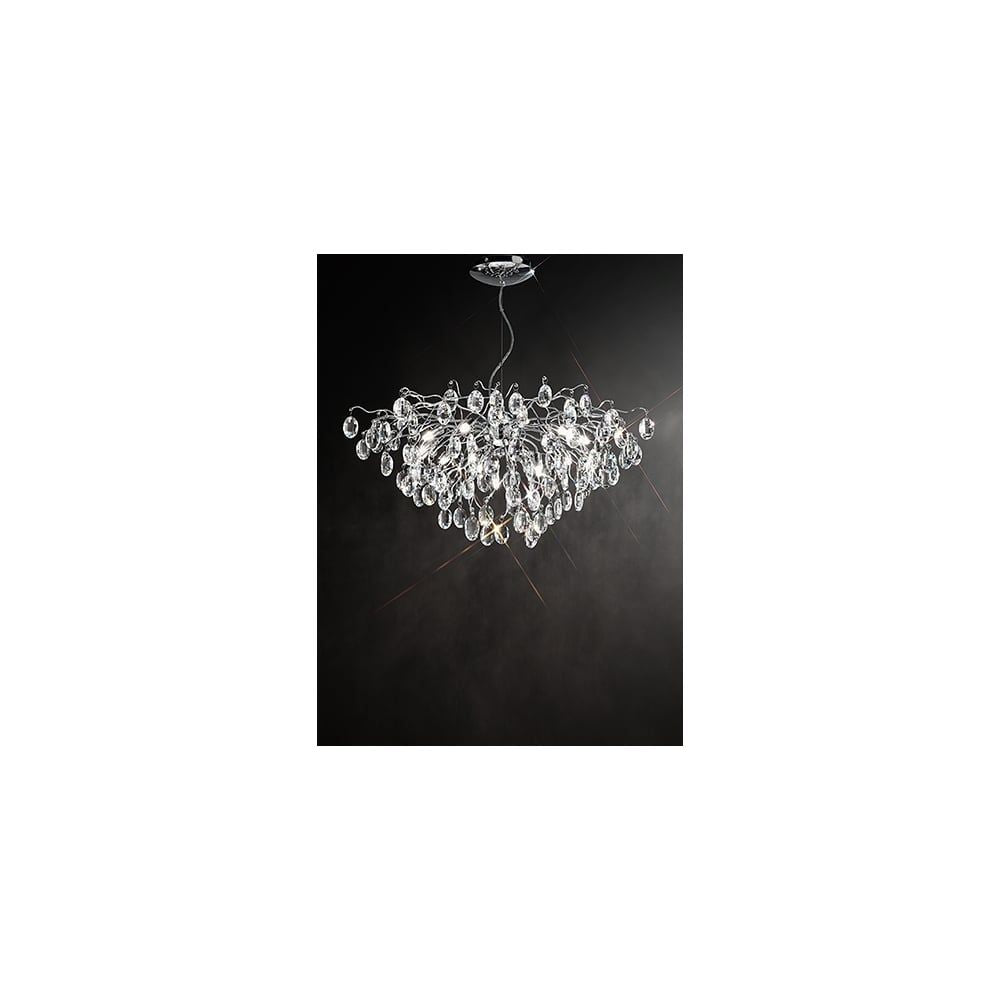 Franklite FL2326/13 Wisteria 13 Light Pendant Chrome