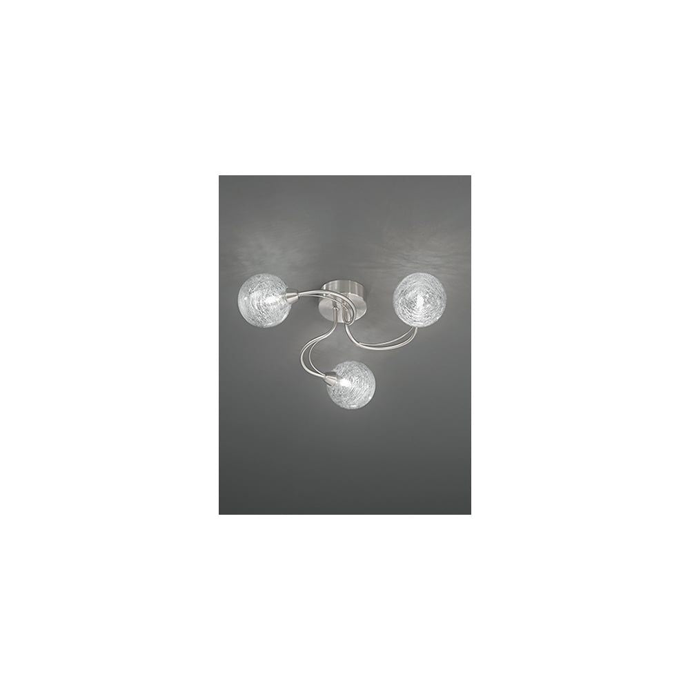 Franklite FL2327/3 Gyro 3 Light Ceiling Flush Satin Nickel