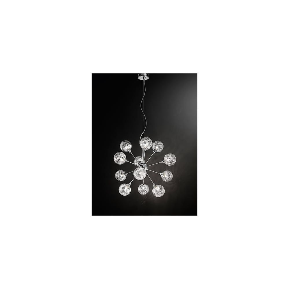Franklite FL2329/12 Protea 12 Light Pendant Chrome