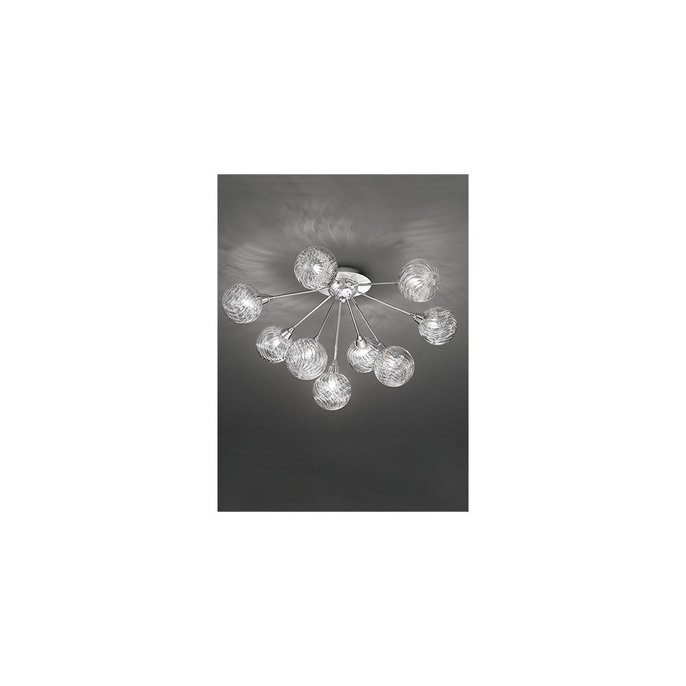 Franklite FL2329/9 Protea 9 Light Ceiling Flush Chrome
