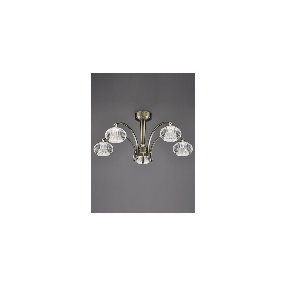 Franklite FL2336/5 Ripple 5 Light Ceiling Flush Bronze