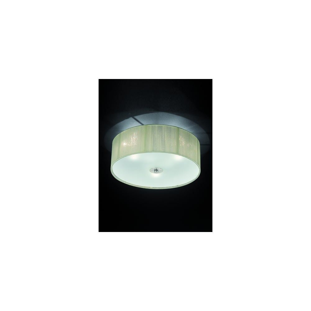 Fran Lighting F2341/3 3 Light Ceiling Flush Satin Nickel