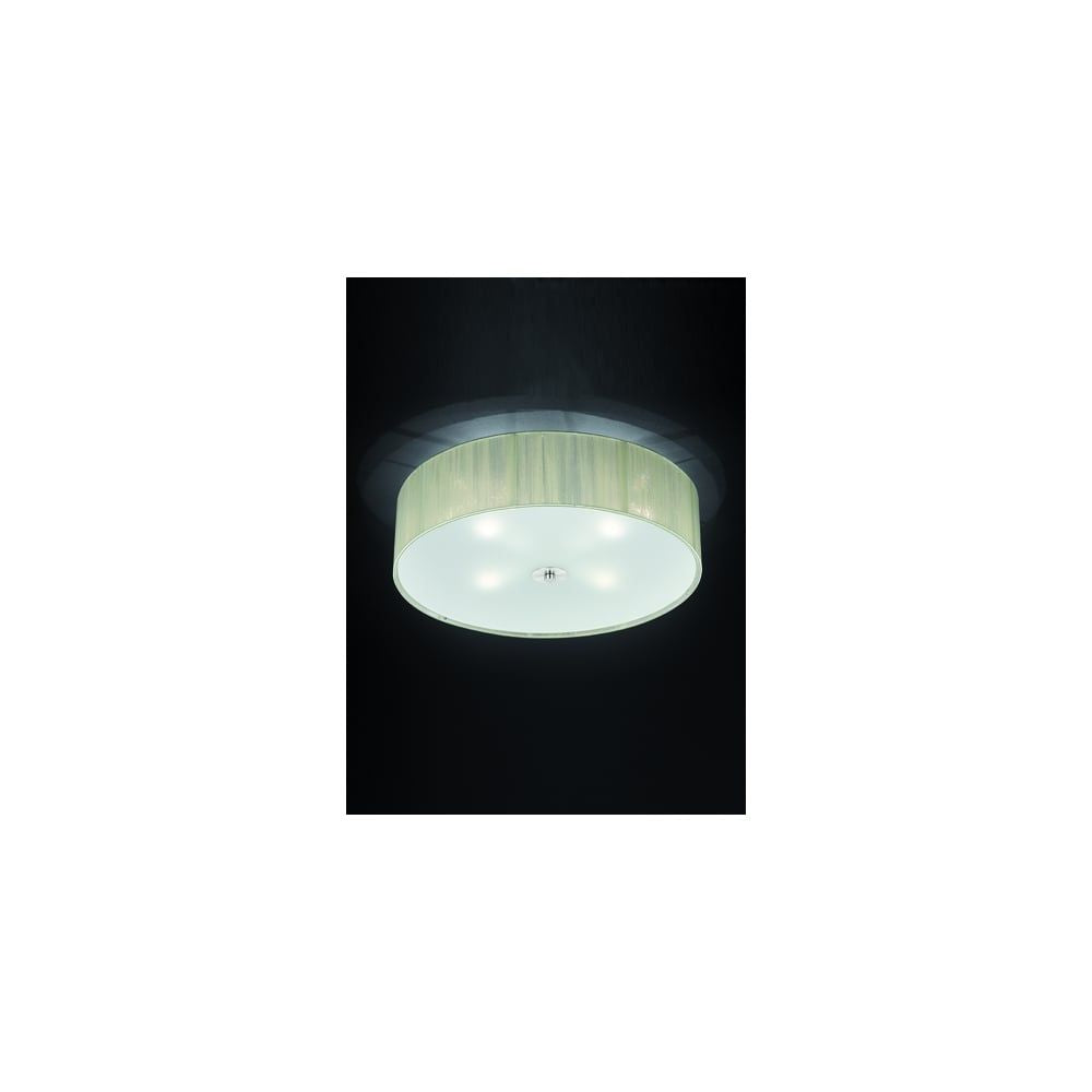 Fran Lighting F2341/4 4 Light Ceiling Flush Satin Nickel