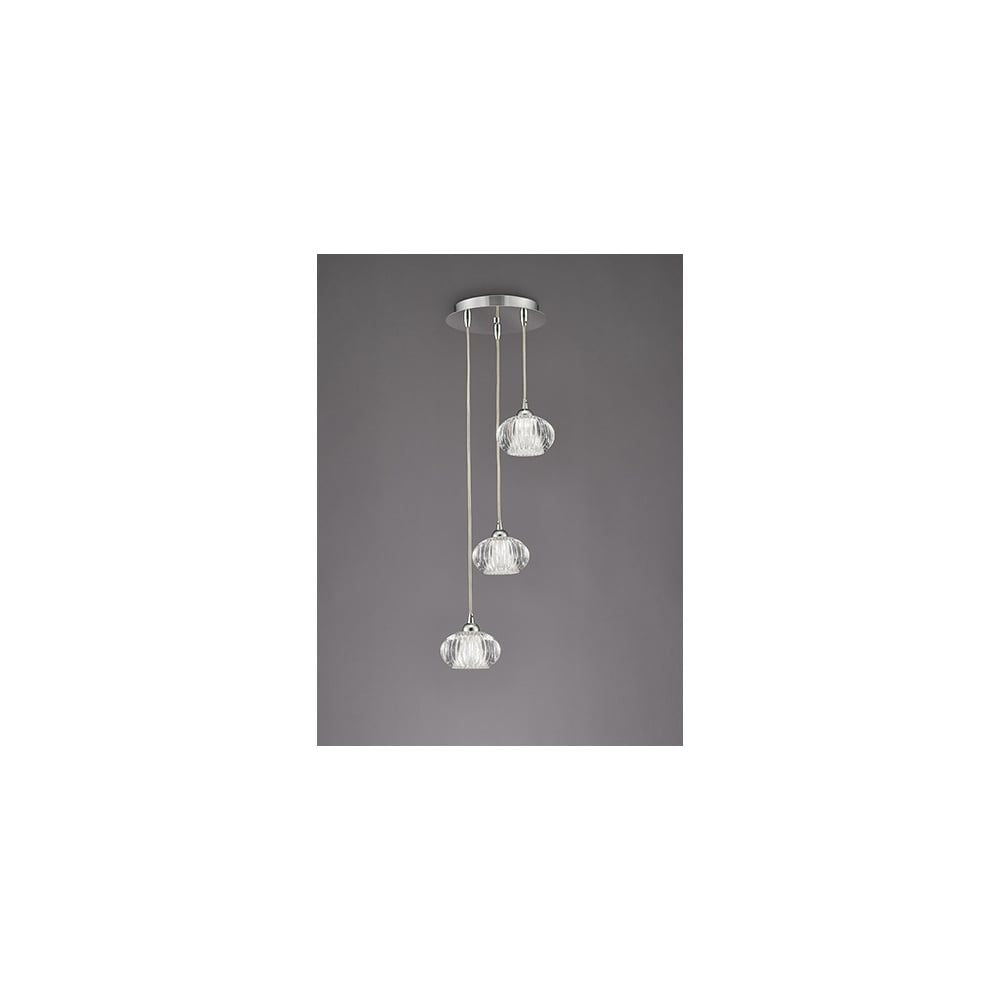 Franklite FL2343/3 Tizzy 3 Light Ceiling Flush Chrome