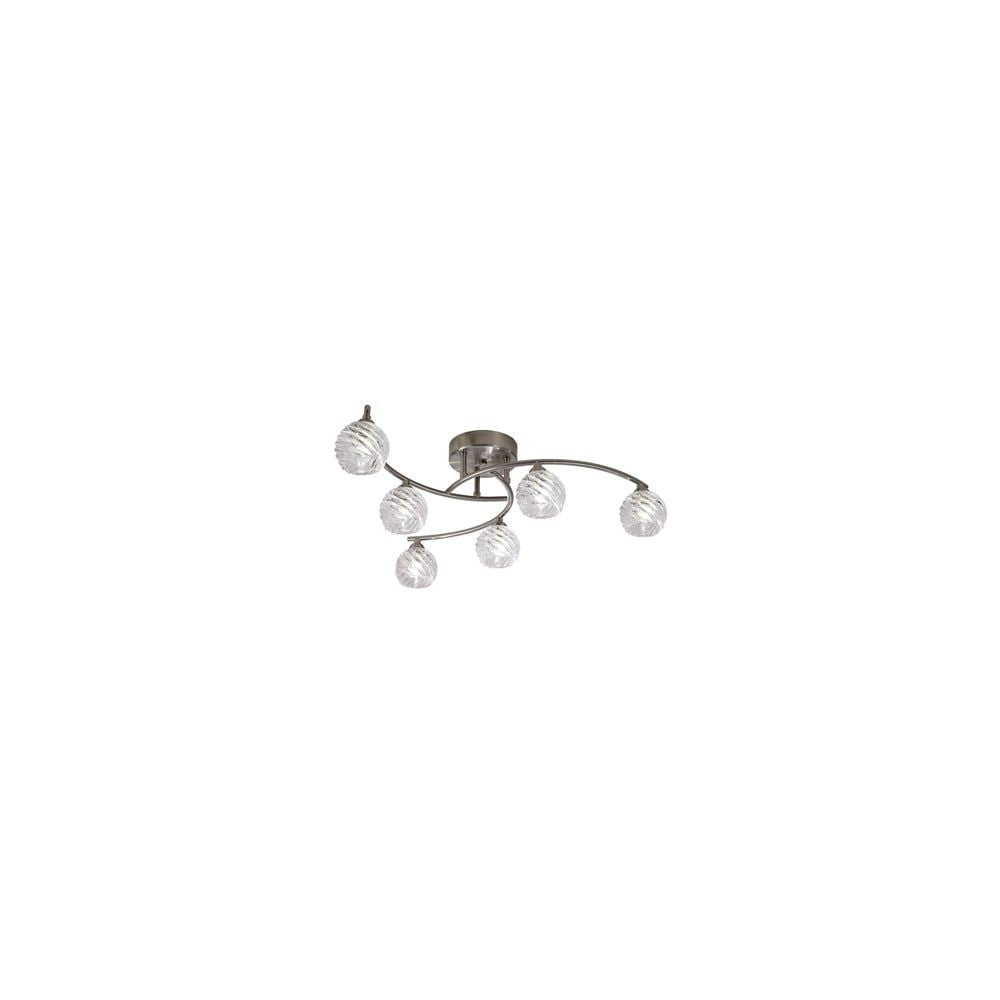 Franklite FL2357/6 Vortex 6 Light Ceiling Flush Satin Nickel