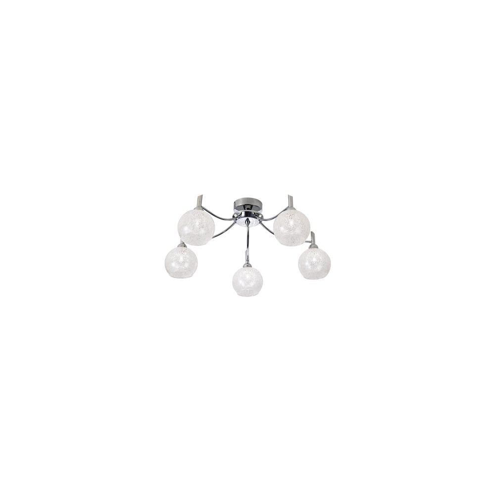 Franklite FL2359/5 Chrysalis 5 Light Ceiling Flush Chrome