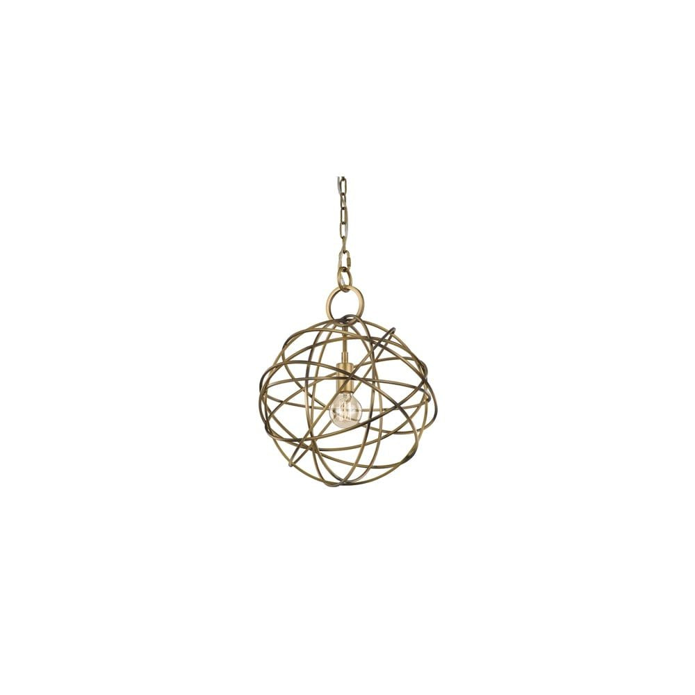 Franklite FL2366/1 Orbit 1 Light Pendant Gold Colour